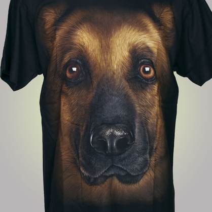 Koszulka z psem owczarek niemiecki 3d