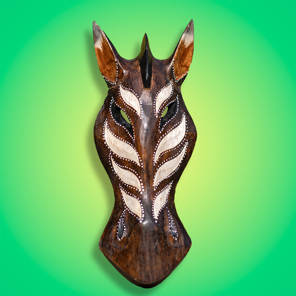 Maska drewniana w kształcie zwierząt na ścianę