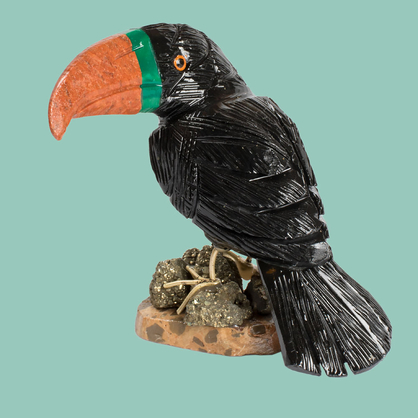 Figurka z kamieni naturalnych tukan Peru